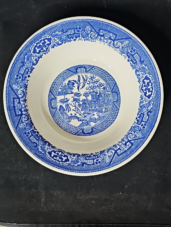 Willow Other - Willow Blue and White Ceramic Serving Bowl